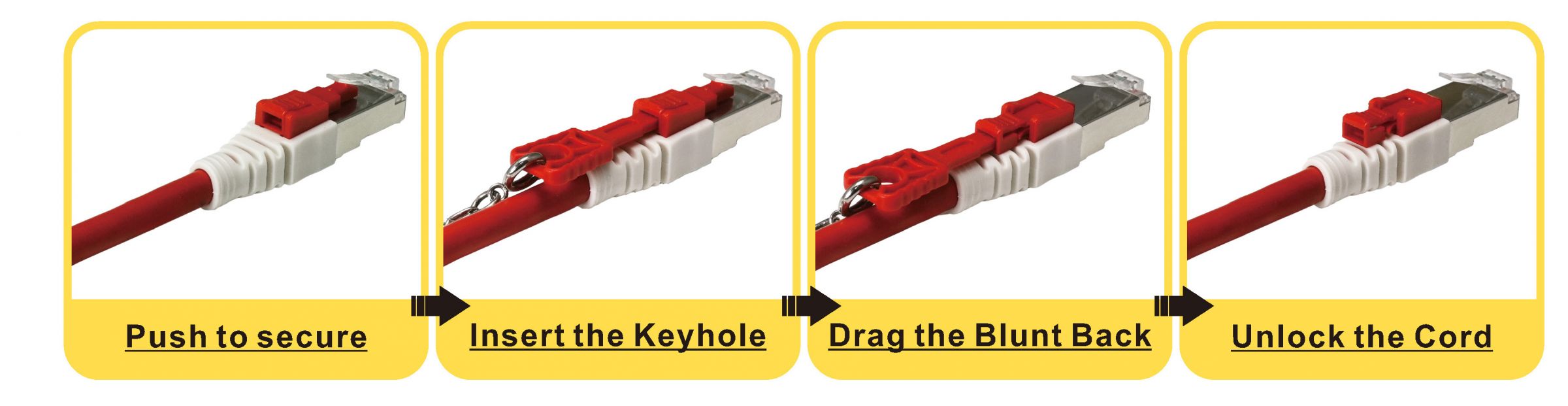 security lock for patch cord